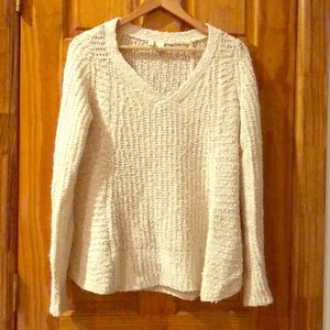 Moth by Anthropologie oversized white knit sweater